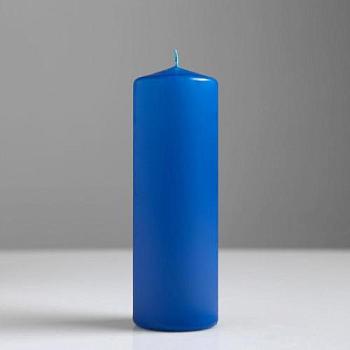 Свеча цилиндр 5х15 см синяя лакированная; С-Л, 197622