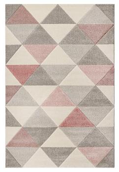 Ковер Soho 200х300 см прямоугольный беж-серый-розовый геометрия 1603; 16821
