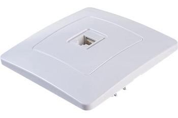 Розетка компьютерная 1-м с/у Blanca RJ45 кат.5e бел. Schneider Electric, BLNIS045001
