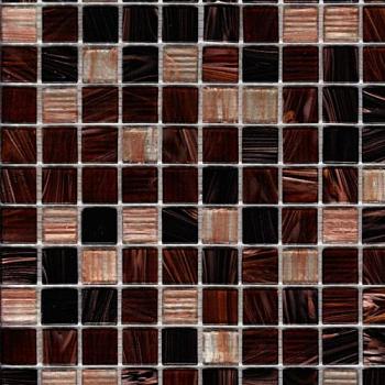 Мозаика стеклянная NOVA коричн микс с авантюрином 32,7х32,7см (чип 20х20х4мм)