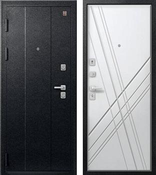 Дверь металлическая С-106 860х2050мм L 1,4мм черный муар/софт белый