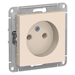 Розетка электрическая Atlas Design с/у 1-ая бежевая б/з; Schneider Electric, ATN000241