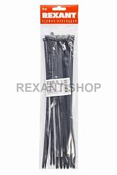 Хомут 4,8 х300 нейлон черный уп.25шт REXANT; 07-0301-25