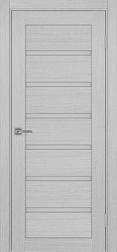 Полотно дверное Парма_407.12.70 эко-шпон дуб серый FL-Панель/LACчерный