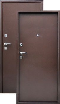 Дверь металлическая Гарда 860х2050мм R 1,2 мм медный антик металл/металл