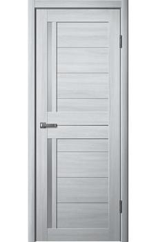 Полотно дверное Fly Doors La Stella эко-шпон 202 ясень пепельный черное стекло 600мм; Сибирь Профиль