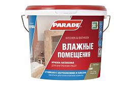 Краска В/Д для стен и потолков PARADE W100 латексная для влажных помещений А 5л; 0005903