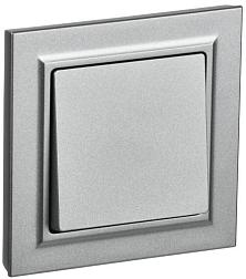 Выключатель 1-кл. с/у BRITE 10А IP20 алюм.;IEK, BR-V10-0-10-K47