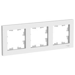 Рамка Atlas Design 3-постовая универсал белая; Schneider Electric, ATN000103