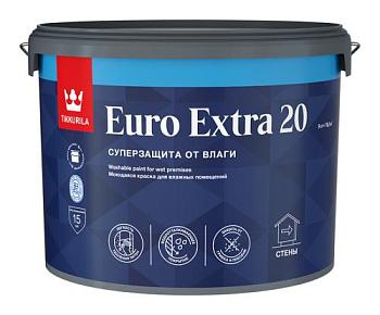 Краска В/Д для влажных помещений Euro Extra 20 полуматовая А 9 л; TIKKURILA;