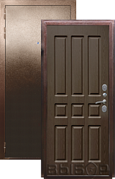 Дверь металлическая Выбор Квадро Термо 960х2050мм R 1,2 мм антик медь/старое дерево
