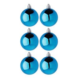 Набор шаров новогодних 6 шт/6 см голубой; СОЦ, 524332, 3L6601-1 №35