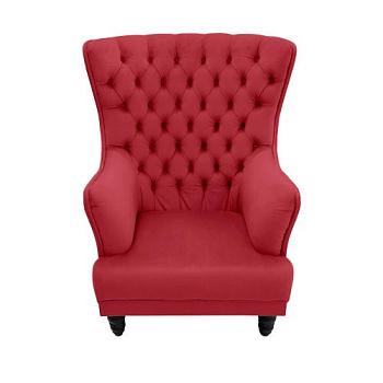 Кресло Квин 850х950х1140мм с каретной стяжкой/Shaggy RED