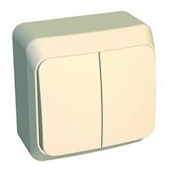 Выключатель Этюд о/у кремовый 2-кл; Schneider Electric, BA10-002K