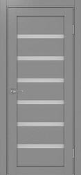 Полотно дверное Турин_507.12.70 эко-шпон серый-Панель/Мателюкс