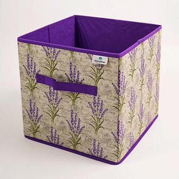 Коробка для хранения ЛАВАНДА 30x30x30 см ткань