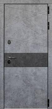 Дверь металлическая с терморазрывом Дакар 870х2050мм R бетон лофт/белый софт