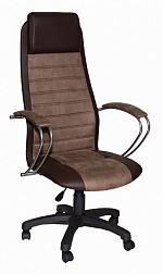 Кресло офисное Элегия L2 Директор нубук коричневый/хром