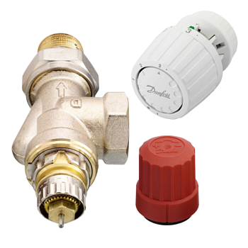 Комплект термостатический угловой d 15(1/2) мм Ру 10 вн; Danfoss, 013G2103