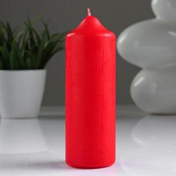 Свеча цилиндр 5х15 см красная; С-Л, 1245102