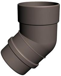 Колено Docke PREMIUM d 85х45С° мм пластик шоколад