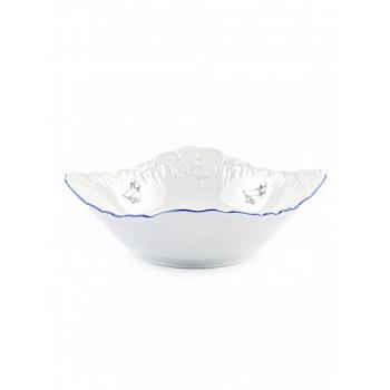 Салатник прямоугольный 24 см Рококо Гуси фарфор белый; Crystalex, OMD666-Рококо-19