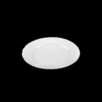 Тарелка 21см десертная отводка платиной Рококо белый фарфор; OMDZ22-Рококо-20