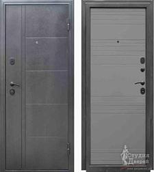 Дверь металлическая Форпост олимп 960х2050мм L серебристый антик/серый софт