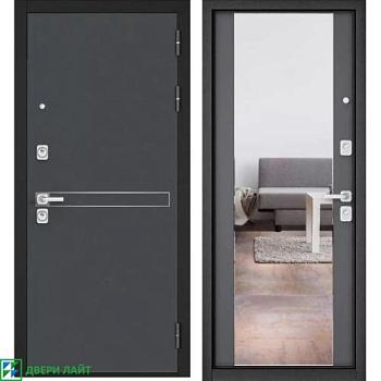 Дверь металлическая Мастино CITY PRIME D-4/164 960 L Черный муар/Оскуро/зеркало; Бульдорс