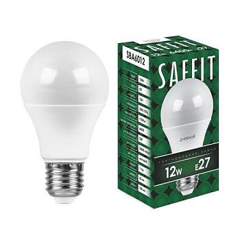 Лампа светодиодная SBA6012 12Вт 6400K 230В E27 A60; SAFFIT, 55009