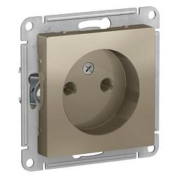 Розетка электрическая Atlas Design с/у 1-ая шампань б/з; Schneider Electric, ATN000541