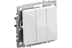 Выключатель 3-кл. с/у BRITE 10А IP20 бел.;IEK, BR-V30-0-10-K01