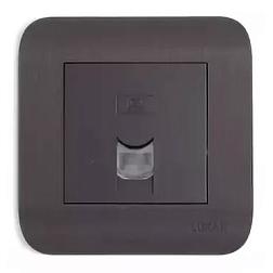 LUXAR Deco Розетка венге с/у компьютерная RJ-45 с рифленой рамкой