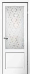 Полотно дверное Fly Doors CLASSIC С2 эмалит белый ПО 800мм; Сибирь Профиль