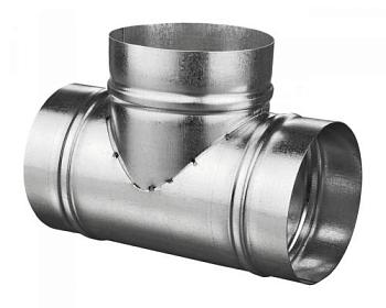 Тройник d 125 мм стальной оцинкованный, ТМ 125Ц