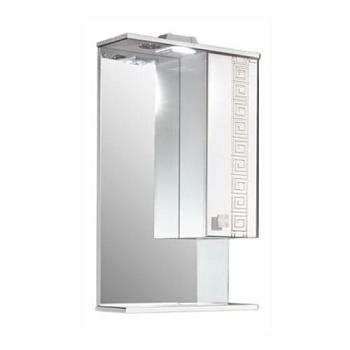 Зеркало-шкаф для ванной комнаты Версаче 50 белый со светильником; Gota Rocio, 007223