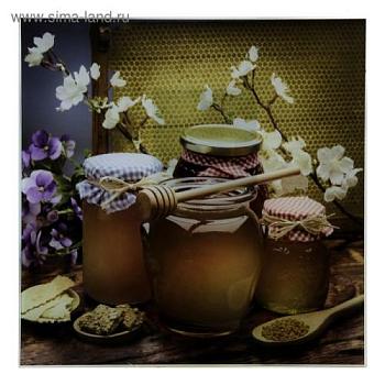 Картина 30х30 см на стекле Натюрморт с мёдом; С-Л, 1163500