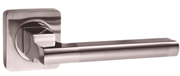 Ручка дверная раздельная Рим никель матовый/никель блестящий; КВ DH 53-02 SN/NP