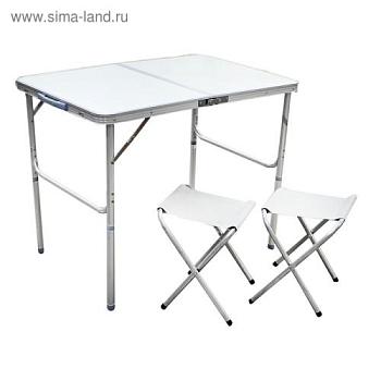Набор мебели кемпинговый складной стол+ 2 стула 90х60х70см; Maclay, 638211