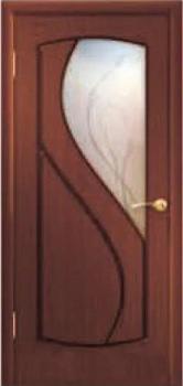 Полотно дверное Walsta Верона орех ДО 600мм стекло художественное