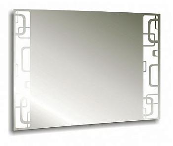 Зеркало для ванной комнаты прямоугольное настенное 800х600 мм без полки с подсветкой Мега