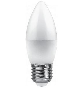 Лампа светодиодная LB-570 9Вт 230В E27 2700K свеча; Feron, 25936
