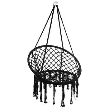 Гамак-кресло подвесное плетёное 60х80 см, мах нагрузка 80кг цвет чёрный; Maclay, 5073881