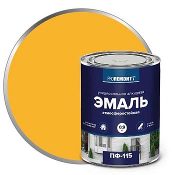 Эмаль ПФ-115 PROREMONTT желтый 0,9кг; 0006627