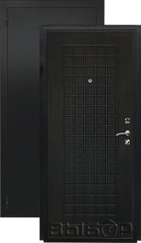 Дверь металлическая Выбор Дельта 960х2050мм L 1,2мм черный бархат/венге