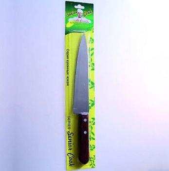 Нож кухонный нерж сталь 35,5 см дер ручка; LaDina, 20042 ; 1558