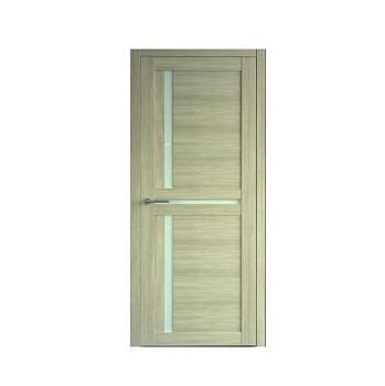 Полотно дверное Фрегат эко-шпон Кельн лиственница мокко 700мм стекло белое