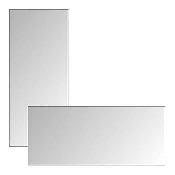 Зеркало для ванной комнаты прямоугольное настенное 1160х500 мм без креплений; Радуга