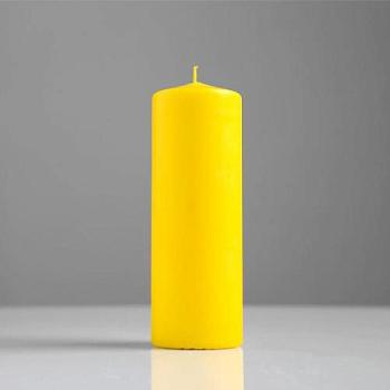 Свеча цилиндр 5х15 см желтая лакированная; С-Л, 843212