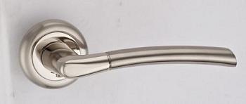 Ручка дверная раздельная Аллегро никель матовый/никель блестящий; DH 210-04 SN/NP